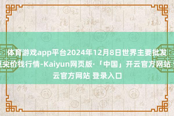 体育游戏app平台2024年12月8日世界主要批发市集豌豆尖价钱行情-Kaiyun网页版·「中国」开云官方网站 登录入口