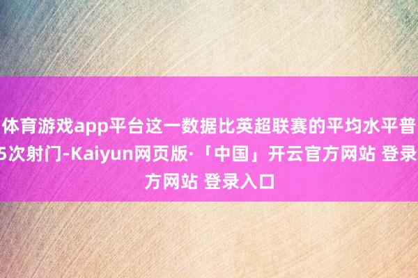 体育游戏app平台这一数据比英超联赛的平均水平普及15次射门-Kaiyun网页版·「中国」开云官方网站 登录入口