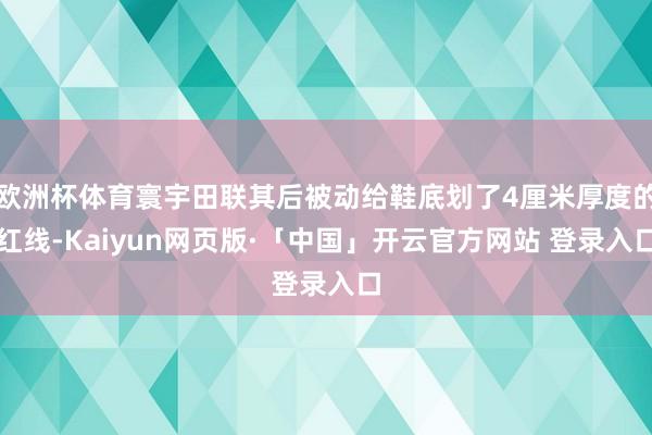 欧洲杯体育寰宇田联其后被动给鞋底划了4厘米厚度的红线-Kaiyun网页版·「中国」开云官方网站 登录入口
